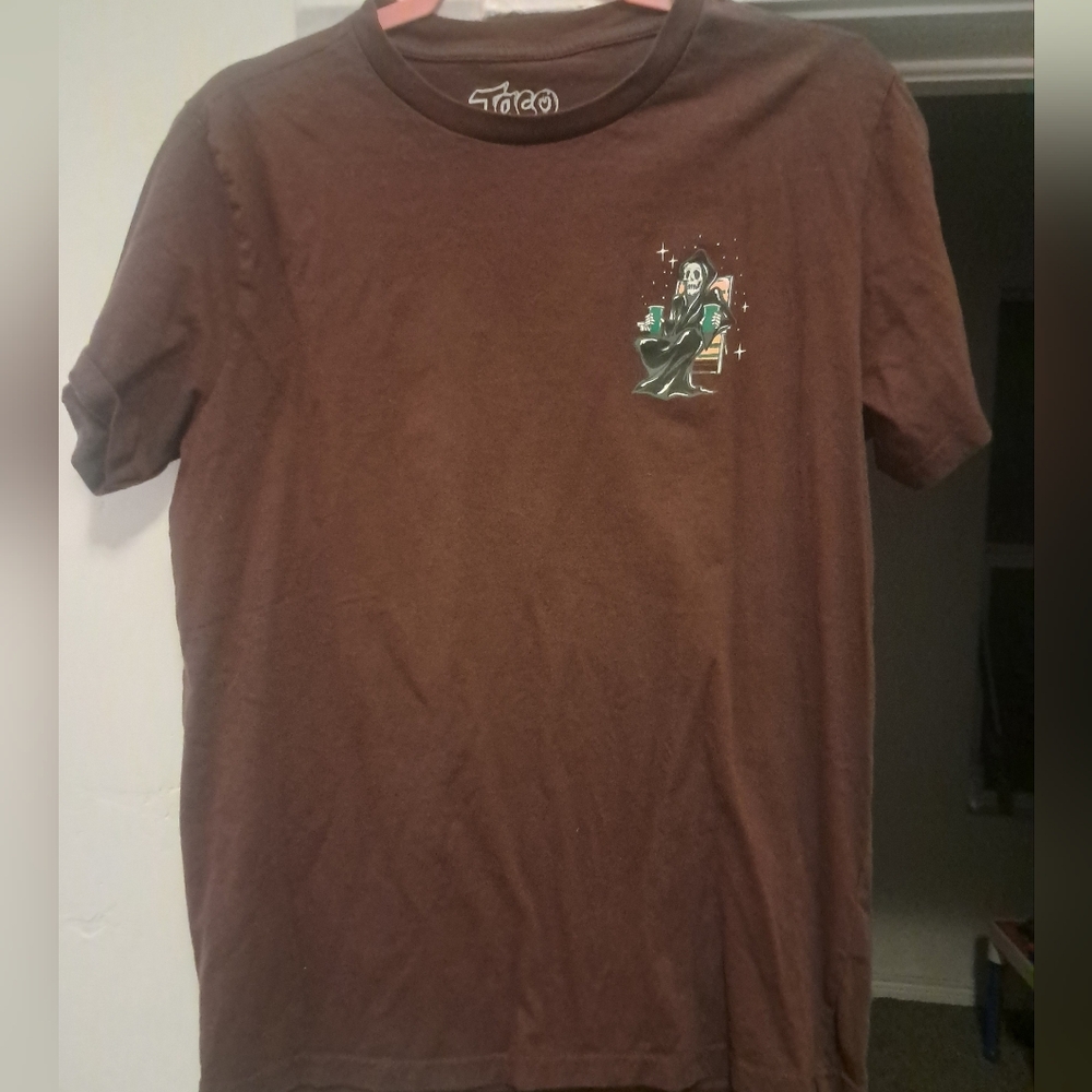 Taco Tuesday Brown Grim Reaper Graphic Tee